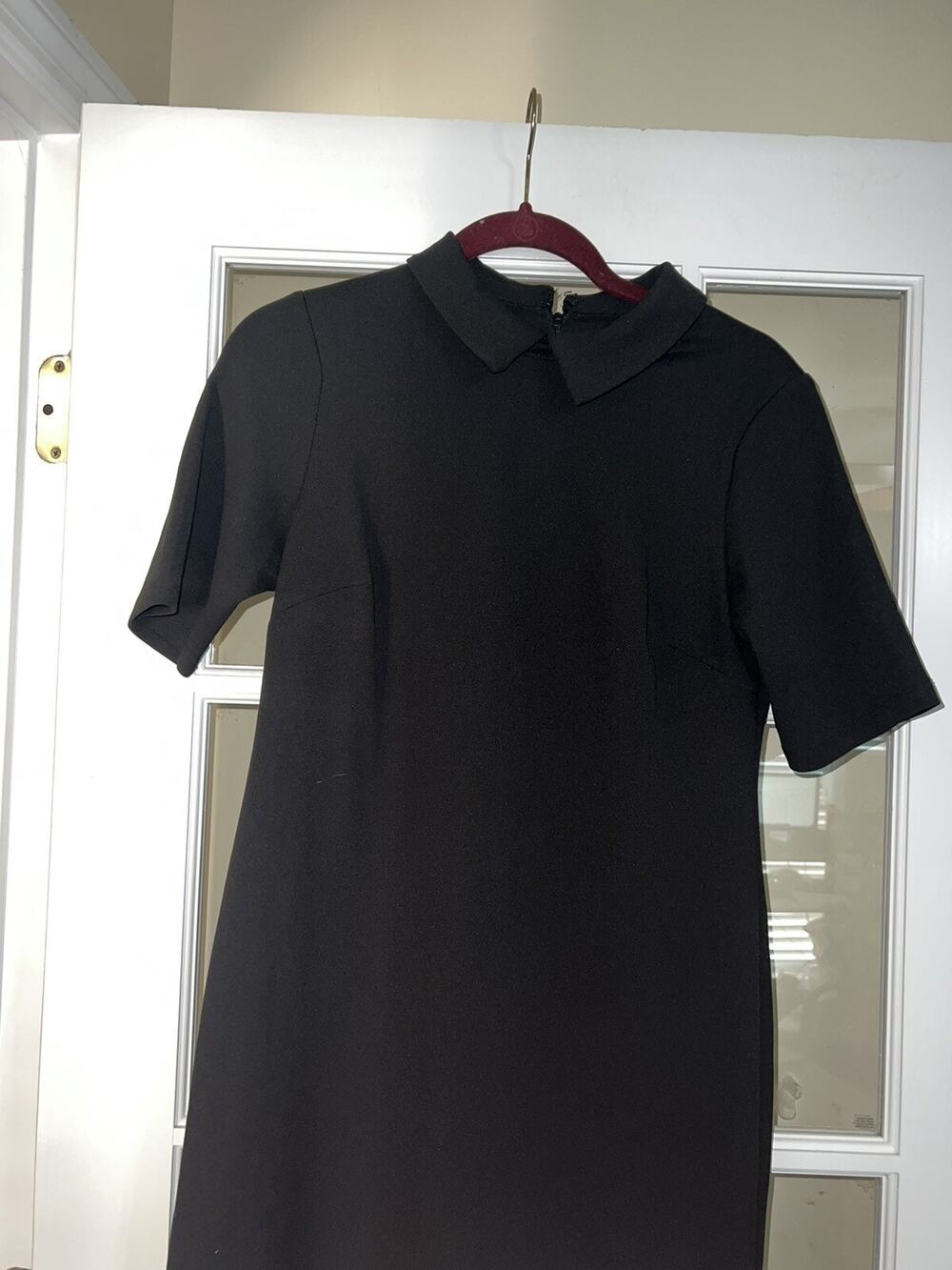 Shelby & Palmer womens black modest dress pencil shape collared basics womens 6